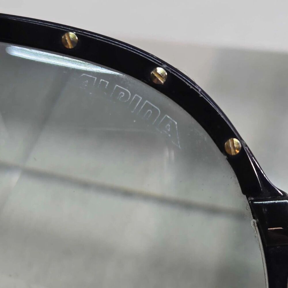 Vintage Alpina M1 W Germany Sunglasses Original Etched Lenses Black Gold